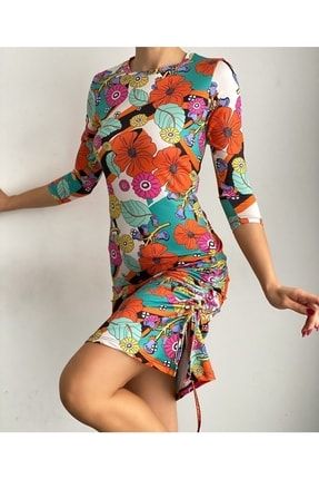 Yazlık Trend Bohemian Likralı Elbise unishe1