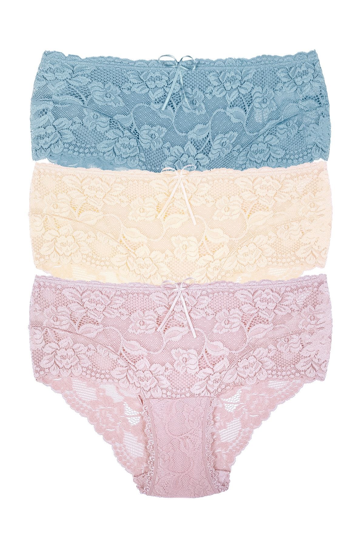 Zena-3-Piece Lace Women's Panties 1