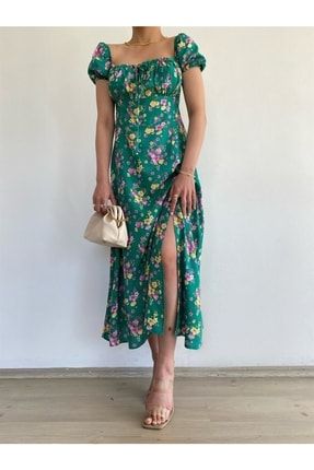 Summer Elbise Yeşil ANG-Mia-6974