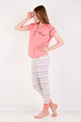 Kadın Genç Kısa Kol Pijama Takımı MLS0004-P2