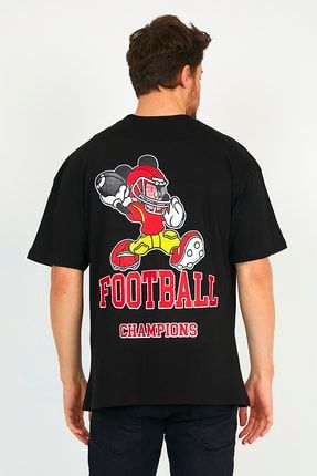 Mickey Football Oversize T-shirt YAKALI-MİCKEY-FOOTBALL-TSHİRT