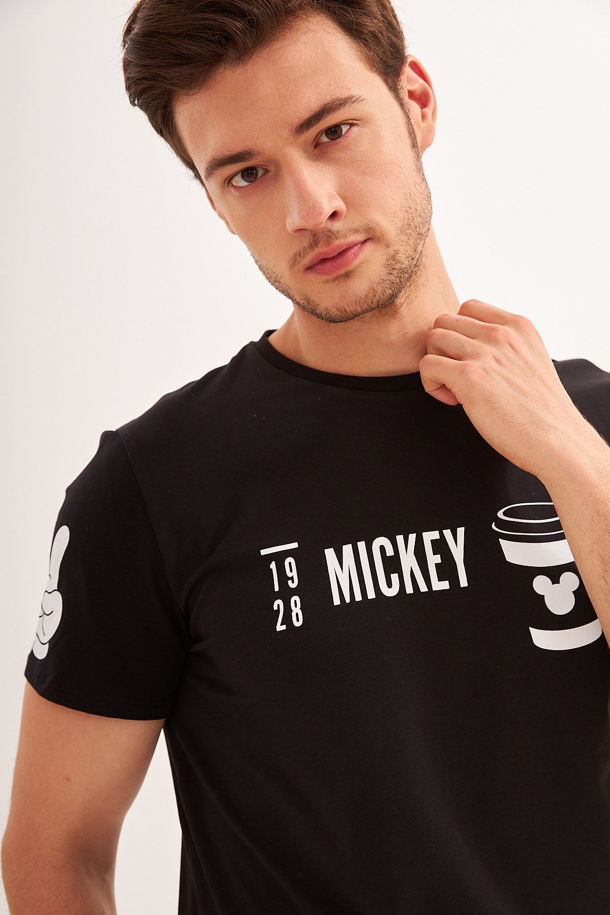 LILIAN Disney Mickey Coffee Aile Şort Takım Bedenler Ayrı Ayrı Satılır SN10154