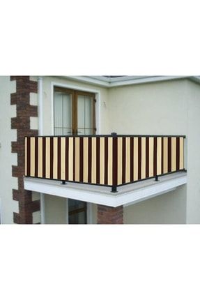 Balkon Demiri Perdesi Kuş Gözü Kahve Sarı 950x80 PRA-6071563-3316