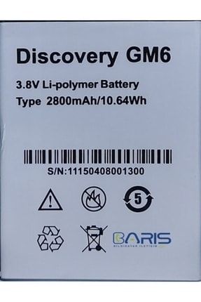 Discovery Gm 6 Batarya Pil gm6bat-1