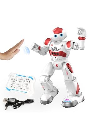 Rc Uzaktan Kumandalı Şarjlı Akıllı Yapay Zeka Robot 28 Cm Kırmızı UF998881V