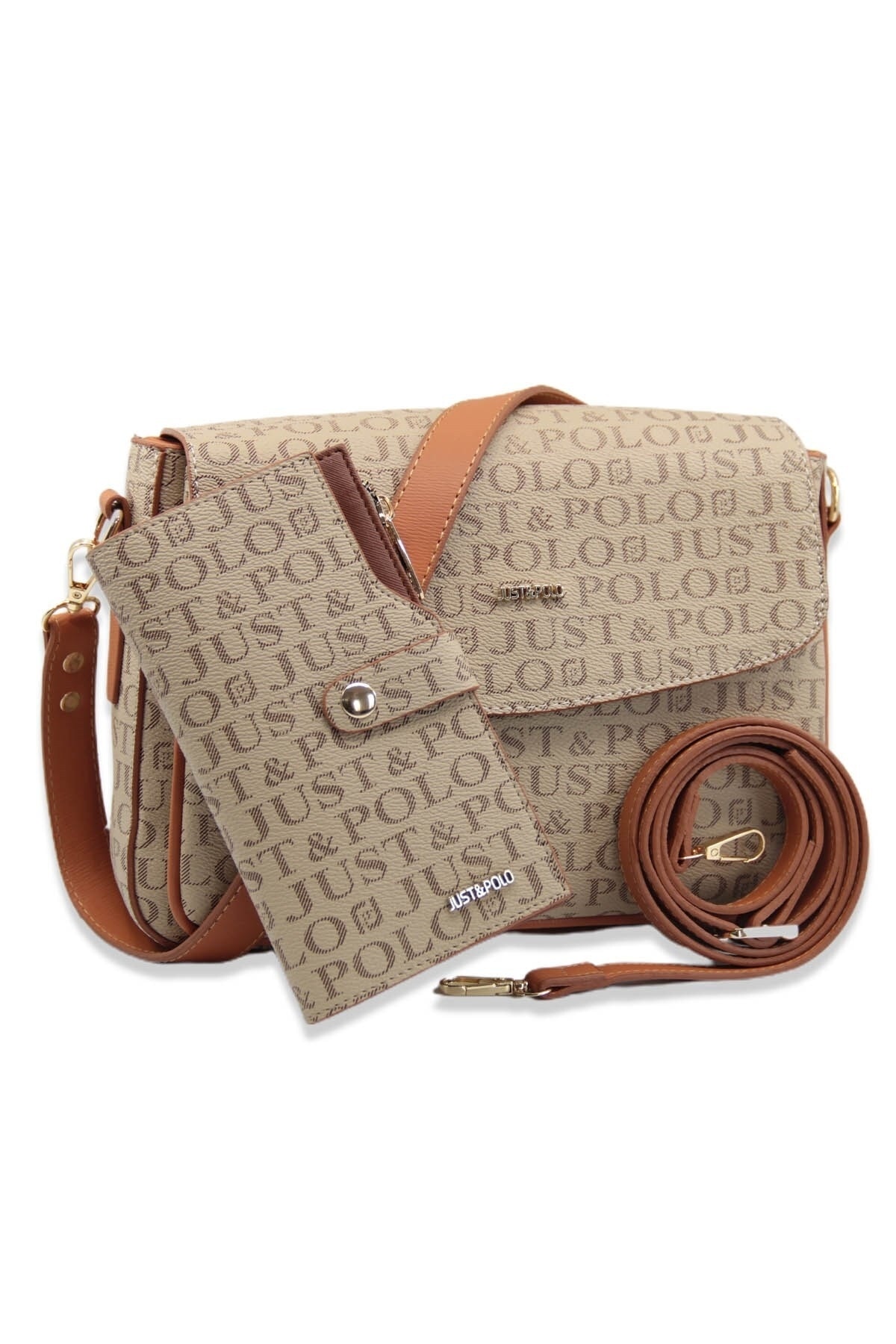 Women's 3 Compartment Magnet Hand and Shoulder Bag with Lid Pbu2186-1001