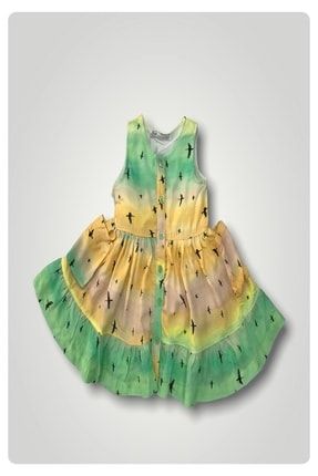 Limi Kız Çocuk Keten Astarlı Yazlık Elbise 540036
