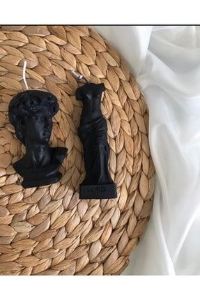 Siyah Kokulu David Büst Ve Venüs Kadın Mum Takımı Dekoratif Hediyelik Set