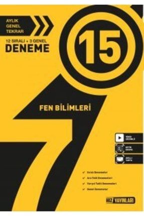 7. Sınıf Fen Blimleri 15'li Deneme Hız Yayınları HIZ 7. SINIF FEN 15 Lİ DENEME