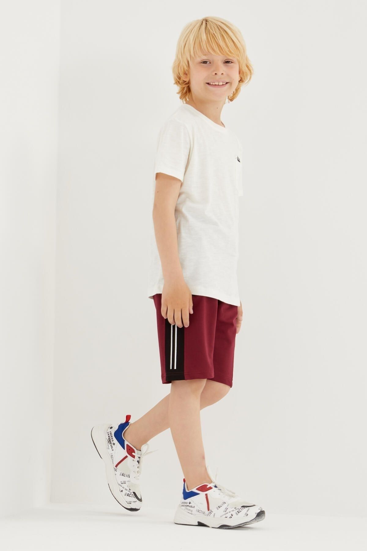 Tommy Life Purple Zipper Pocket Lace Up Standard Fit Boys Shorts