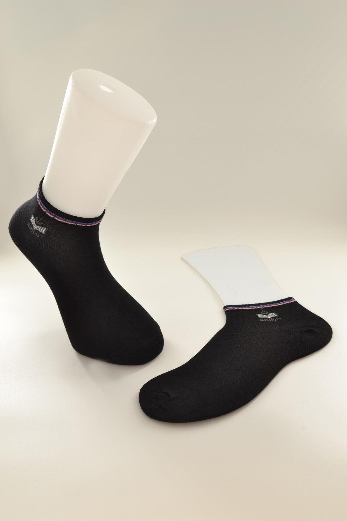 Dündar-Men's Economic Sports Anchor Embroidery Booties Socks 1