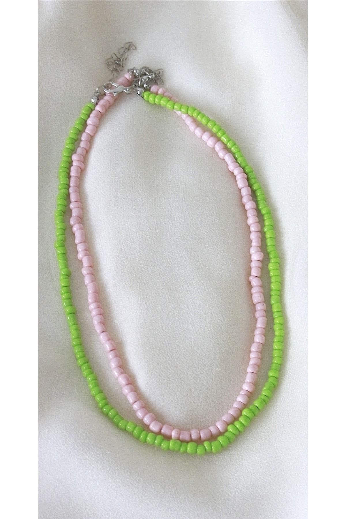 Green beads clearance choker