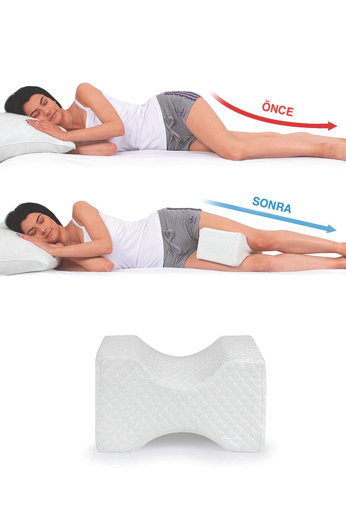 WHITEBLANCO-Pernă ortopedică pentru genunchi Burete viscoelastic perforat 4