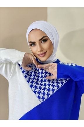 Beyazz Çıt Çıtlı Eşarp Hijab Bone 00017