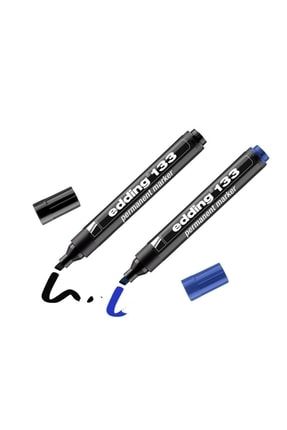Mavi Siyah Koli Çuval Permanent Marker Kalemi Kesik Uç 1 Adet Plastik Metal Cam Yüzeye Yazabi EDDNG-133-MRKR-MVSYH-1AD