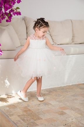 Prenses Model Çiçekli Elbise 4046