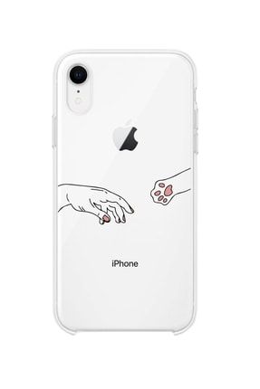 Iphone Xr Hand And Paw Premium Şeffaf Telefon Kılıfı iPhone XR - Şeffaf Renk