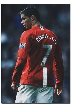 Ahşap Tablo Manchester United 7 Numara Ronaldo (50x70 Cm Boyut) Dikey7928 -50x70