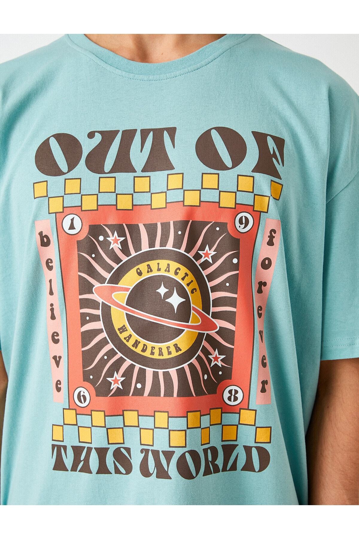 تیشرت مردانه سبز کوتون | 2SAM11317HK اورجینال - تصویر 5