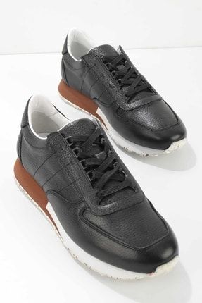 Siyah Leather Erkek Sneaker E01589110103