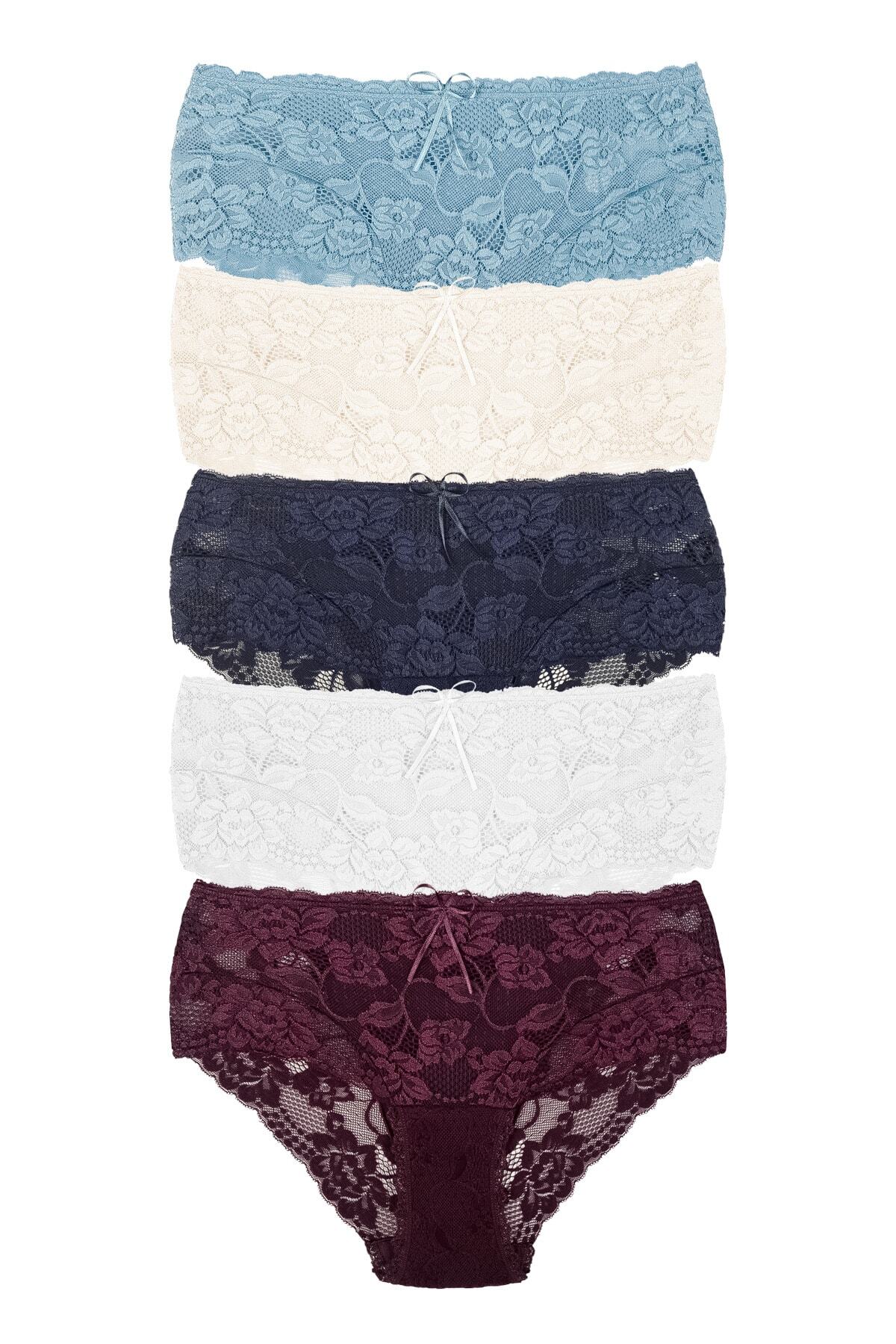 Zena-Γυναικεία εσώρουχα 5 συσκευασιών Lace Plus Size 1