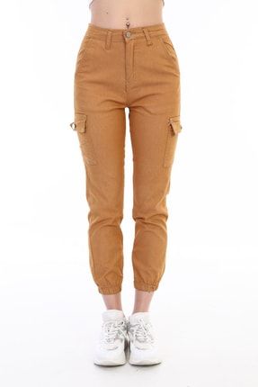 Camel Kargo Cepli Gabardin Kumaş Pantolon TYC00257633427