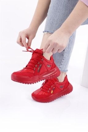 Kırmızı - Kalın Taban Kadın Günlük Sneaker DGN.X800-1720-CA