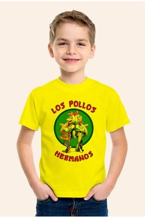 Los Pollos Hermanos Bad Jesse Baskılı Sarı Çocuk T-shirt STC001257