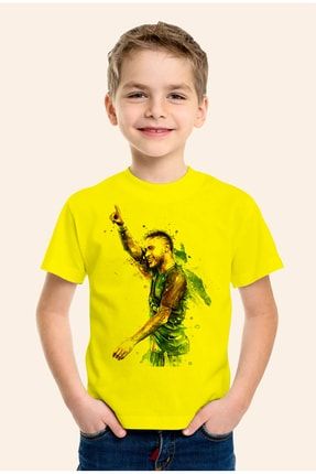 Neymar Baskılı Sarı Çocuk T-shirt STC001447