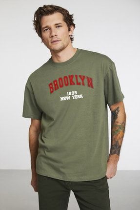 Brooklyn Baskılı Oversize T-shirt T-brok