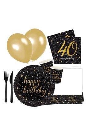 40 Yaş Işıltılı Doğum Günü Parti Seti 16 Kişilik 113 Parça AY-SET-0101