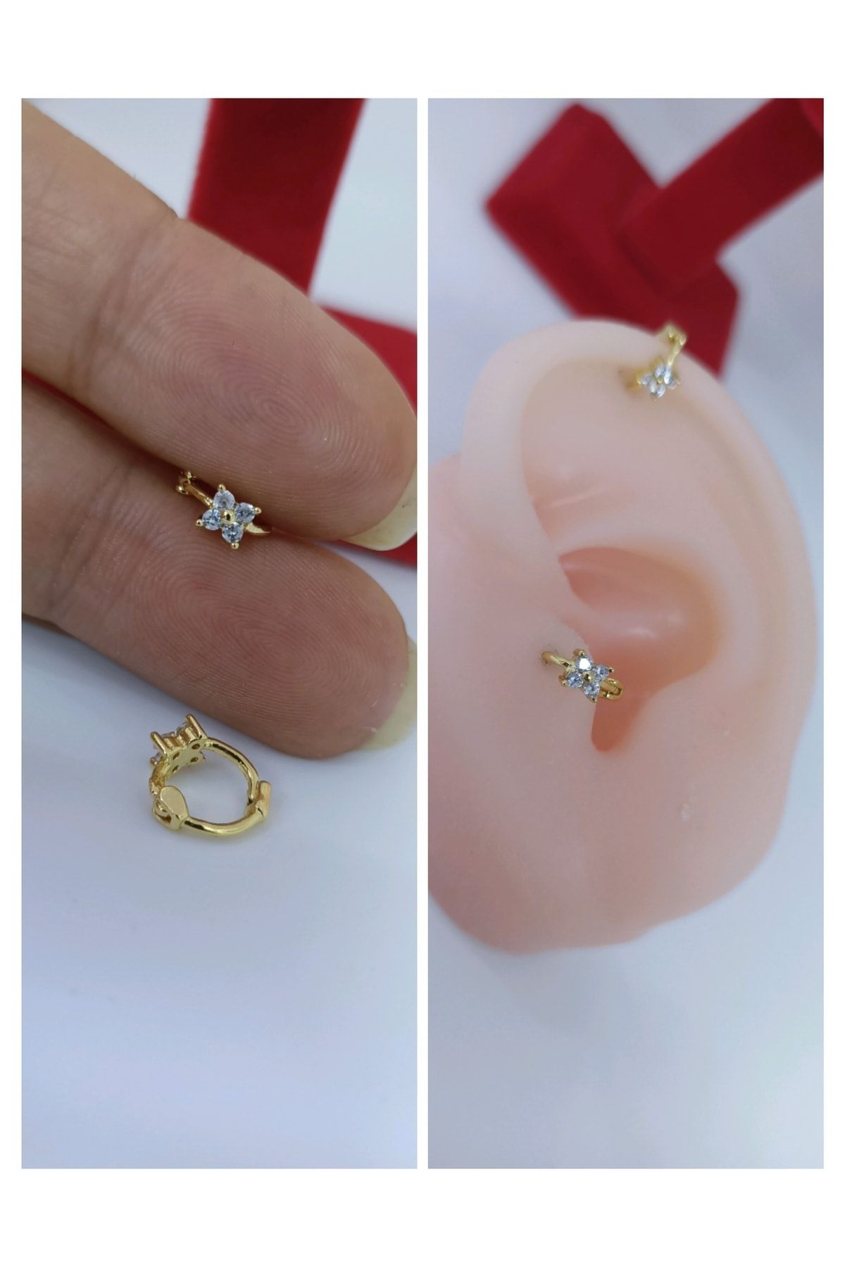 Cerrahi Çelik Mini Halka Tragus Kıkırdak Piercingi