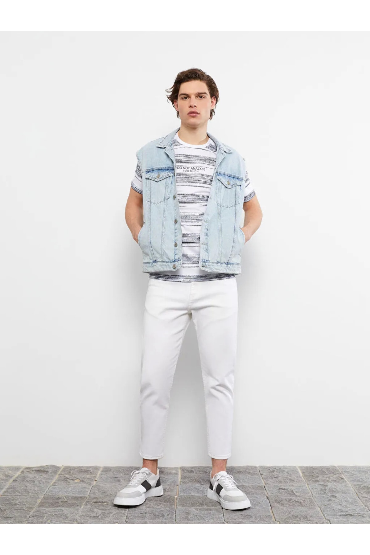 تیشرت مردانه آبی ال سی وایکیکی | S2FO39Z8 اورجینال - تصویر 3