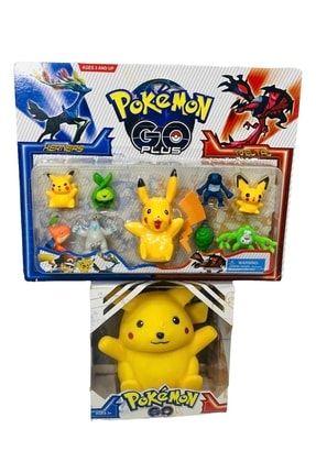 Pokemon Pikachu Oyuncak Figür Nostalji 10 Parça Pikaçu Işık Müzik P7293S789