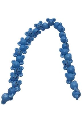 3 Adet El Yapımı Porselen Mavi Fare Figürlü Boncuk unho1733a