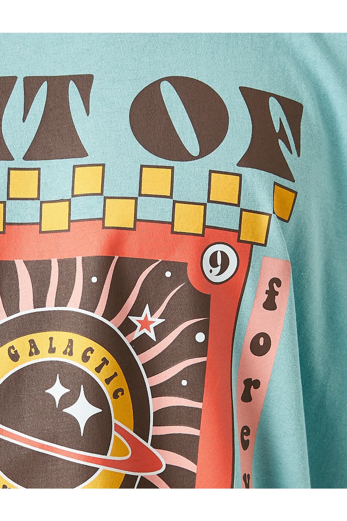 تیشرت مردانه سبز کوتون | 2SAM11317HK اورجینال - تصویر 6