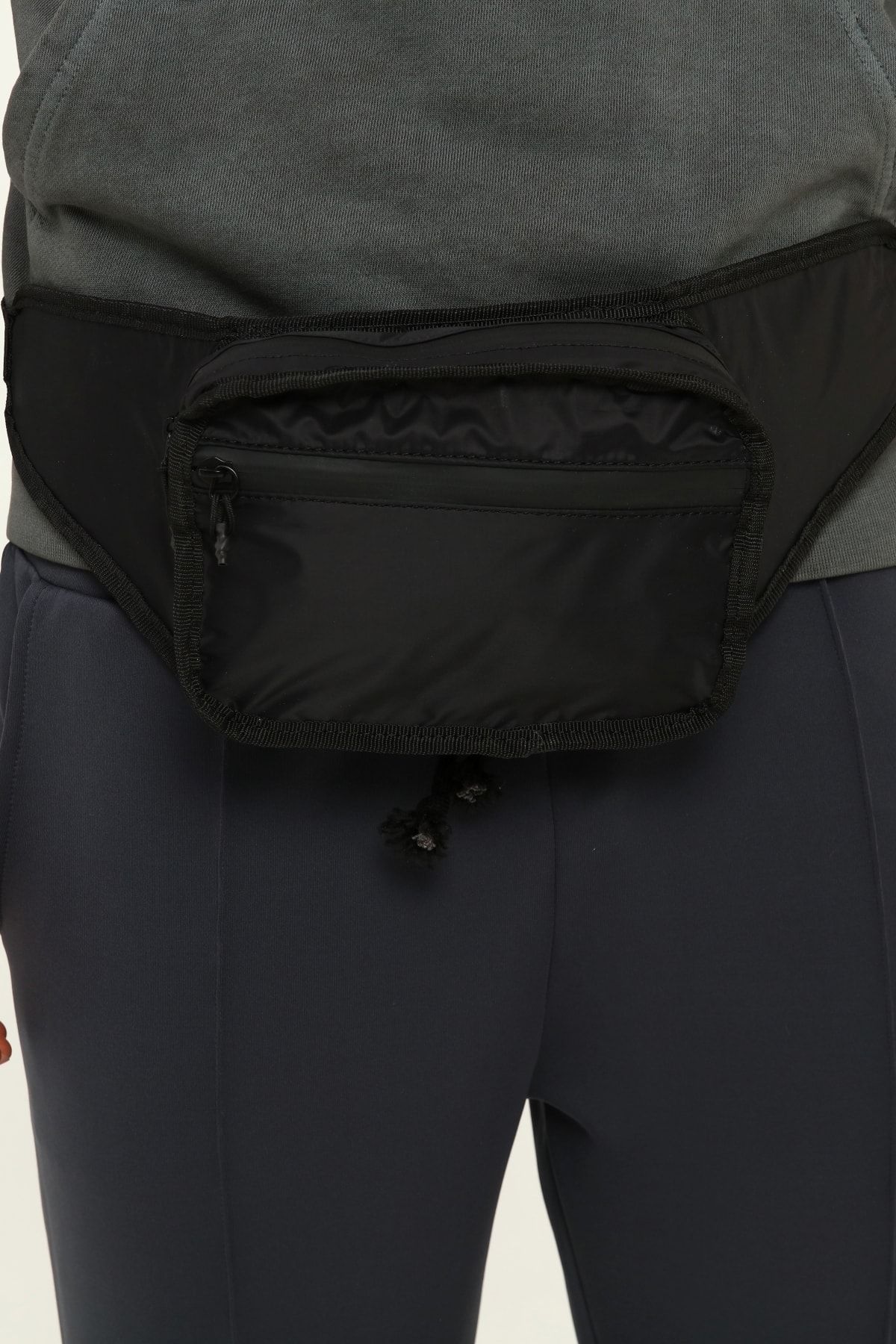 ICONE BAG Erkek Bel Ve Omuz Çantası, Önü Cepli Bel Ve Omuz Çantası, Ayarlanabilir Omuz Askılı, Paraşüt Kumaş