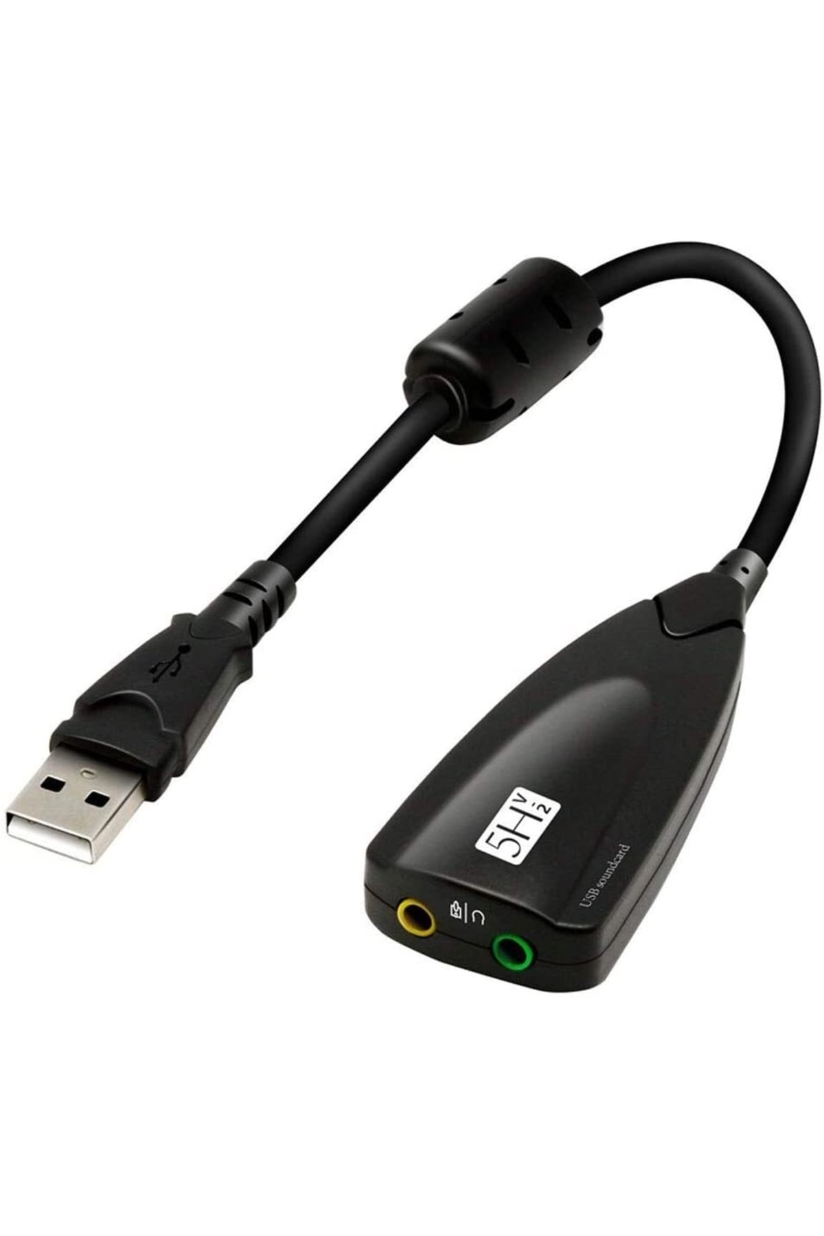 Kablolu Usb Ses Kartı 5hv2 Sound Tak Kullan Kulaklık Mikrofon Çıkışı Harici Ses Kartı