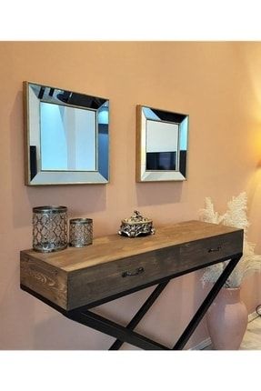 2 Li Dekoratif Modern Duvar Salon Oda Aynası KCS1228