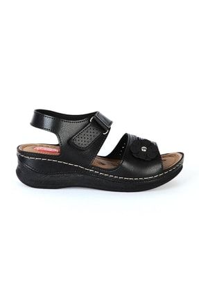 22-615-1 Cırtlı 5cm Topuklu Kadın Sandalet Ayakkabı 22AYC06073
