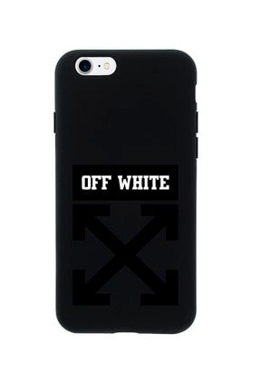 Iphone 7 Uyumlu Off White Tasarımlı Siyah Telefon Kılıfı BCIPH7OFFWHT