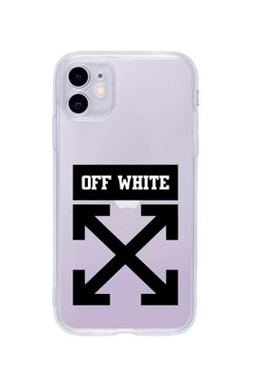 Iphone 11 Off White Desenli Şeffaf Telefon Kılıfı BCIPH11SEFOFFWHT