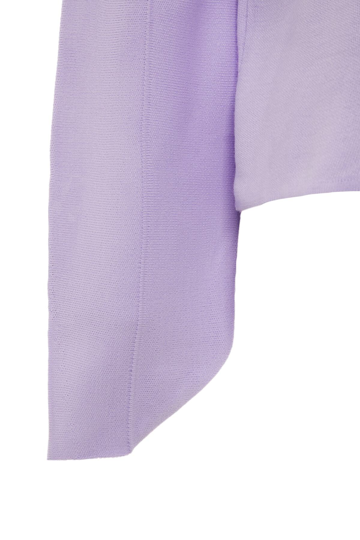 Trendyol Collection-Lila Basic Rollkragenpullover TWOAW21KZ0485 6