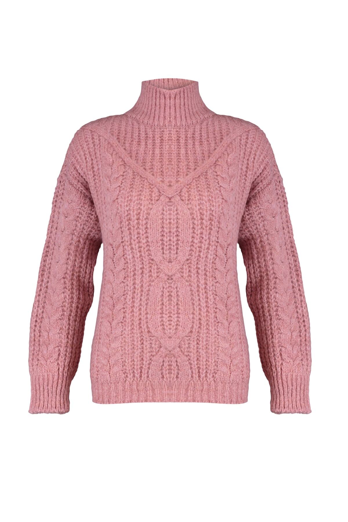 Trendyol Collection-Pulover de tricotaj cu textura pudra cu potrivire lata - TWOAW20KZ0171 7