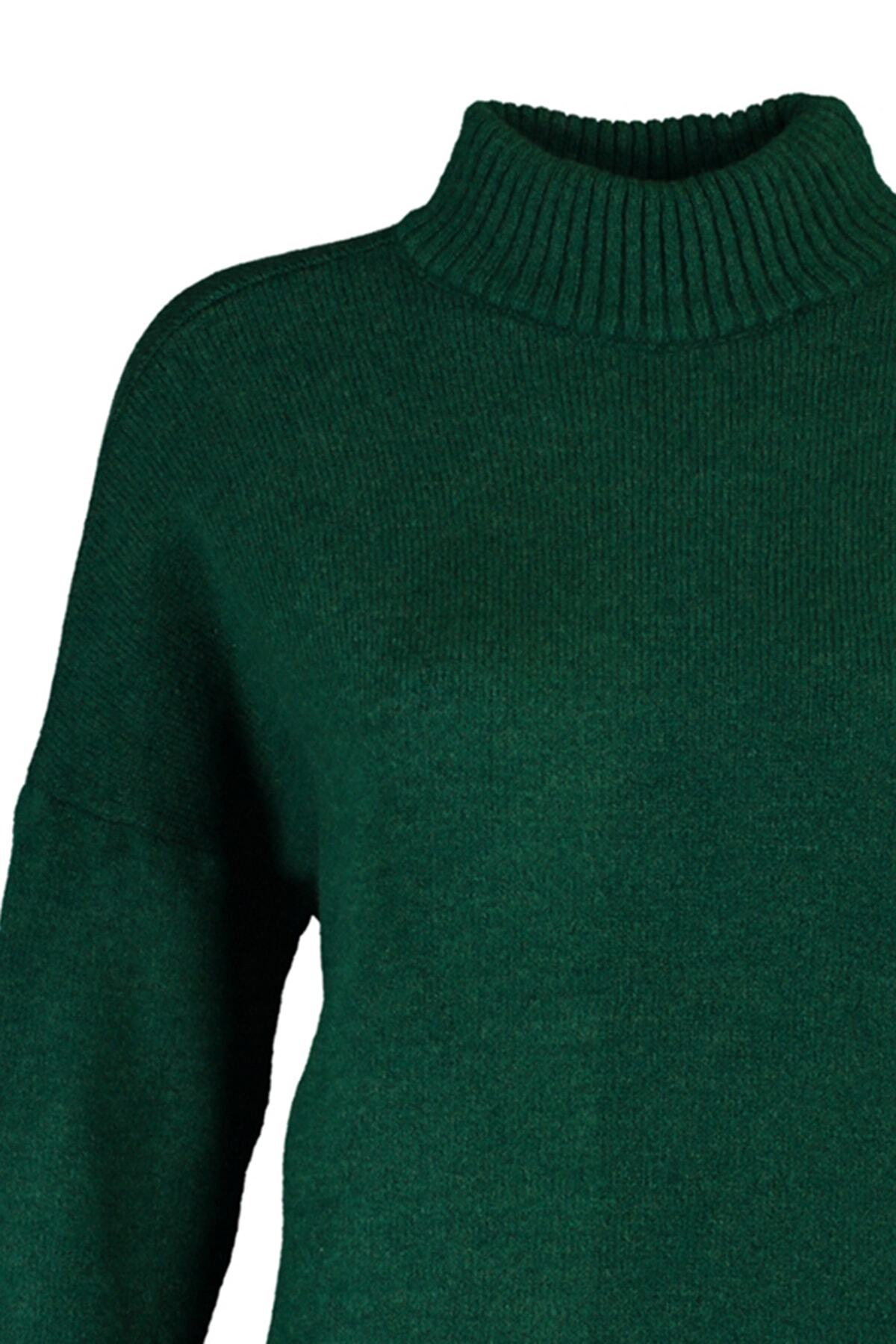 Trendyol Collection-Weich strukturierter smaragdgrüner Strickpullover – weite Passform TWOAW23KZ00469 7