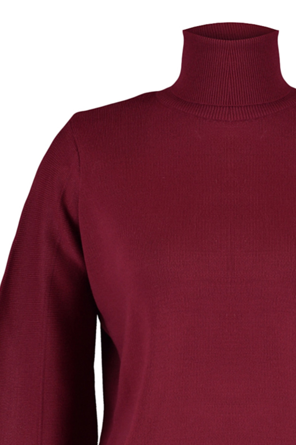 Trendyolmilla  Bordo Basic Balıkçı Yaka Triko Kazak TWOAW21KZ0485 - Görsel 7