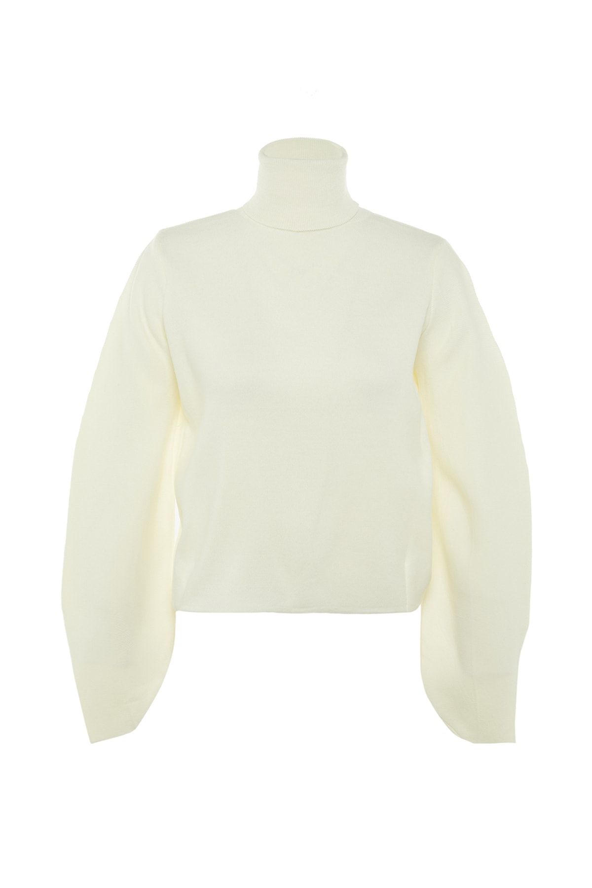 Trendyol Collection-Ecru Basic Turtleneck Sweater TWOAW21KZ0485 6