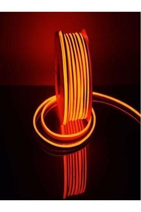 220 V Esnek Neon Kırmızı Hortum Şerit Led Işık Aydınlatma 5 Mt + Güç Fişi 1333