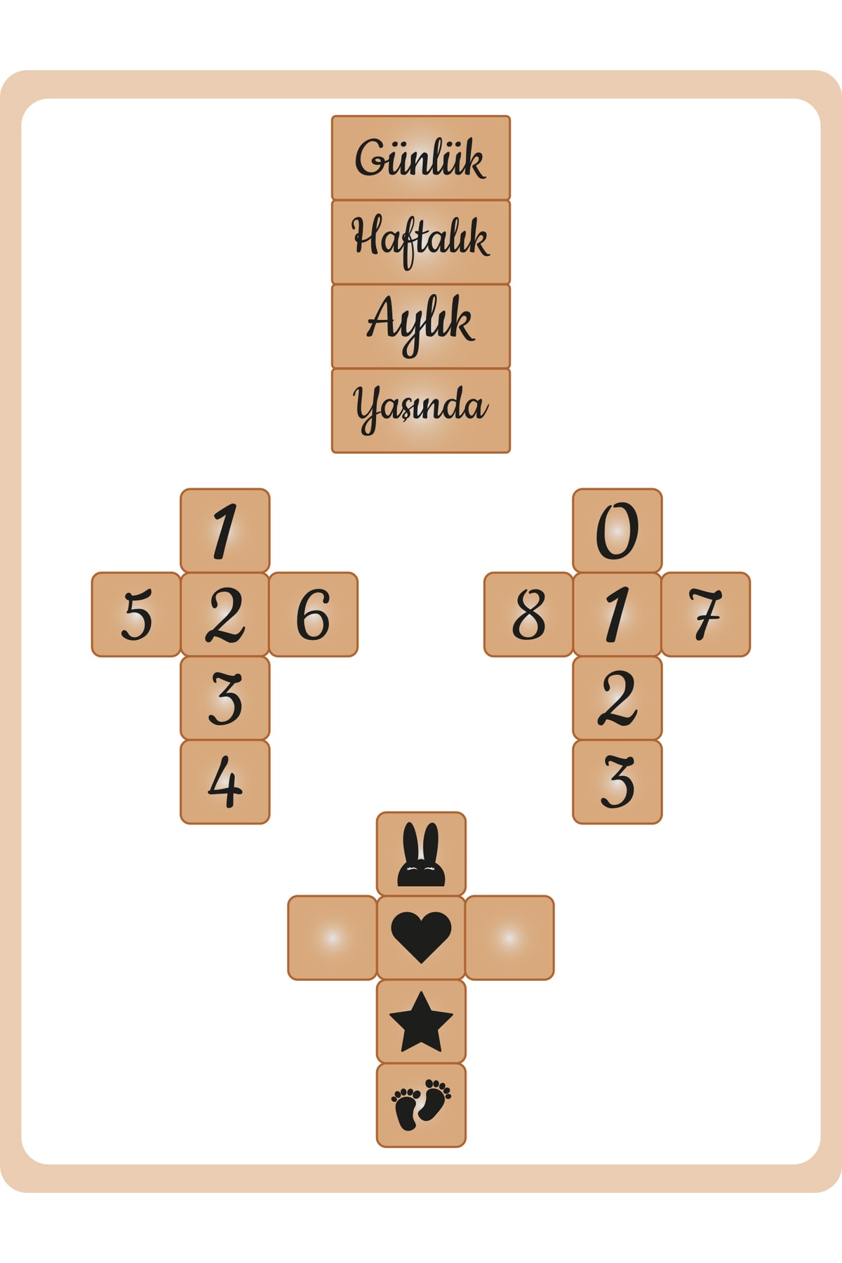 BİANNE ATÖLYESİ Bebek Anı Küp Seti Fotoğraf Çekim Ve Dekor Için Türkçe fotoğrafı 3 (önizleme)