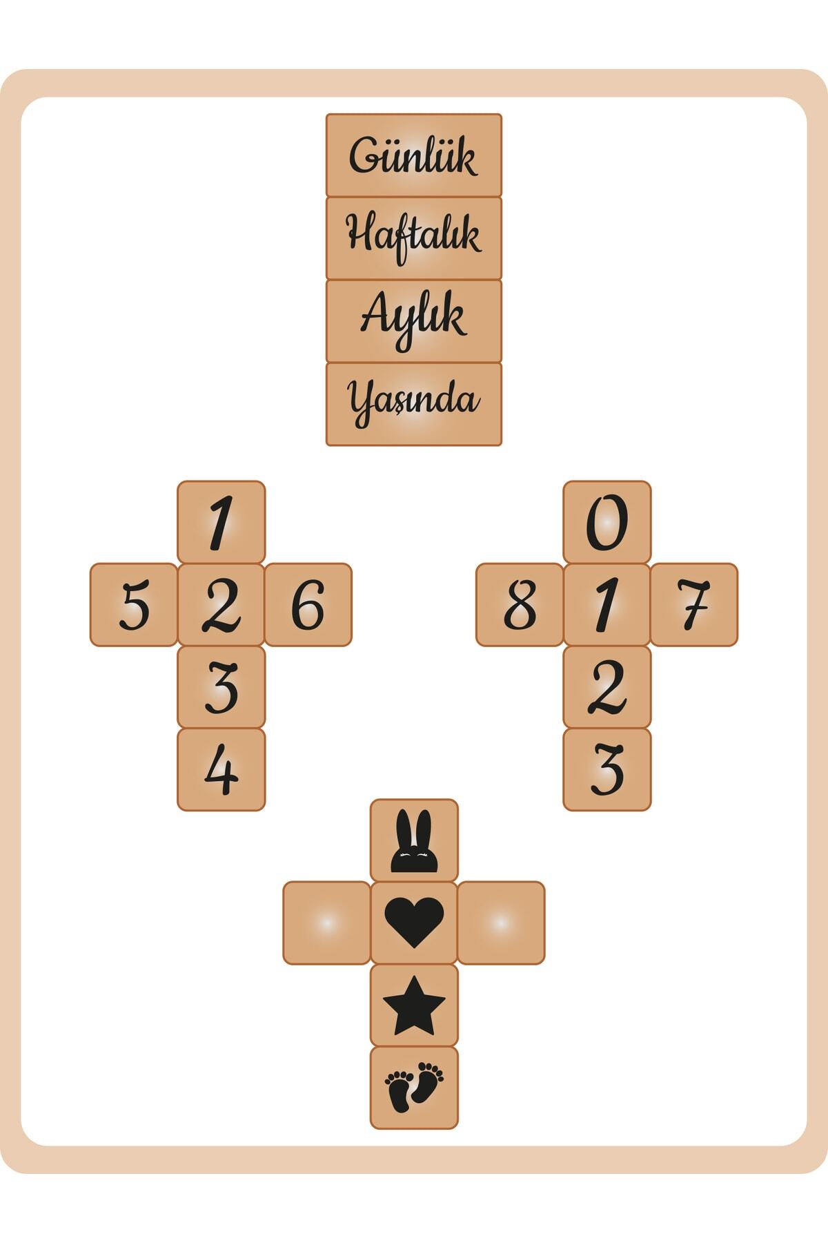 BİANNE ATÖLYESİ Bebek Anı Küp Seti Fotoğraf Çekim Ve Dekor Için Türkçe fotoğrafı 3 (önizleme)